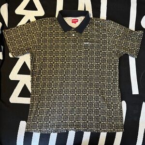 Supreme Bridle Print Polo 100% Cotton Summer 2018 Collection Size Large